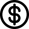 icon showing a dollar-sign